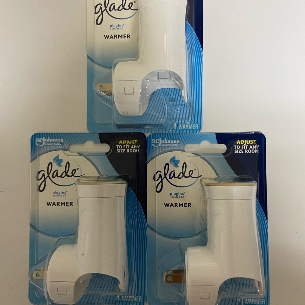 3 Glade Plug Ins Scented Oil Warmer Electric Bases NEW IN BOX